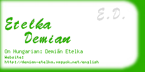 etelka demian business card